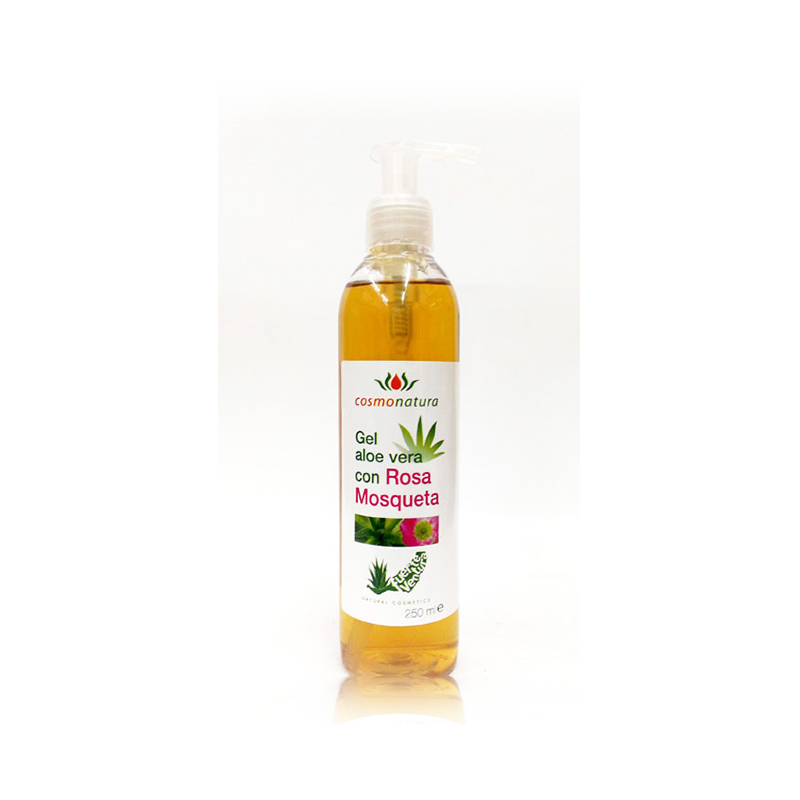 Gel Aloe Vera 100% + Rosa Mosqueta 250ml con dosificador